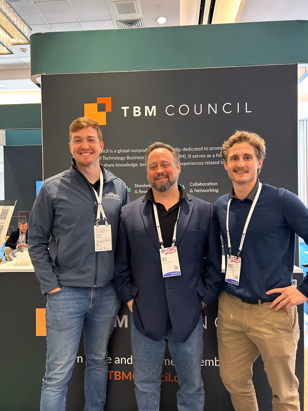 The FogLifter team at the TBM Council booth during TBM Conference 2025
